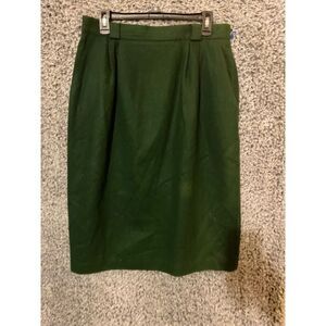 Requirements Green Pleated Pencil Skirt for Work